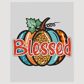 Harvest Joy 'Blessed' Pumpkins DTF Transfer - Thankful Autumn Design
